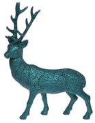 Ozdoby bożonarodzeniowe - Renifer zielony, brokatowy, 29x7x40 cm - miniaturka - grafika 1