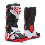 Buty motocyklowe - Buty Cross FOX Motion Biały/Czerwony Fluorescencyjny44 - miniaturka - grafika 1