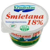 Śmietana - Krasnystaw Śmietana 18 % homogenizowana 150 g - miniaturka - grafika 1