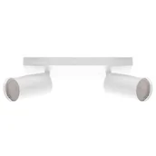 Lampy sufitowe - Ideus Plafon LAMPA sufitowa MANAM 03760 metalowa OPRAWA regulowane tuby na listwie reflektorki okrągłe białe 03760 - miniaturka - grafika 1