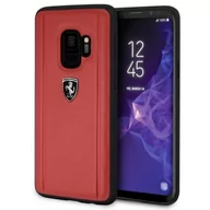 Etui i futerały do telefonów - Ferrari Leather Silikon Case etui skórzane na tył Samsung Galaxy S9 CZERWONY NA TYŁ SKÓRA NATURALNA 35966 - miniaturka - grafika 1