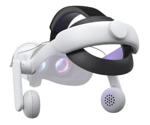 KIWI Design Pasek na głowę ze słuchawkami QA01 do Meta Quest 2 - biały - Akcesoria VR - miniaturka - grafika 1