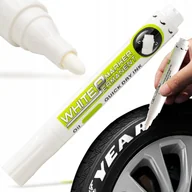 Zakreślacze - MARKER PISAK PERMANENTNY OKRĄGŁY WODOODPORNY BIAŁY UNIWERSALNY OPONY SZYBA - miniaturka - grafika 1