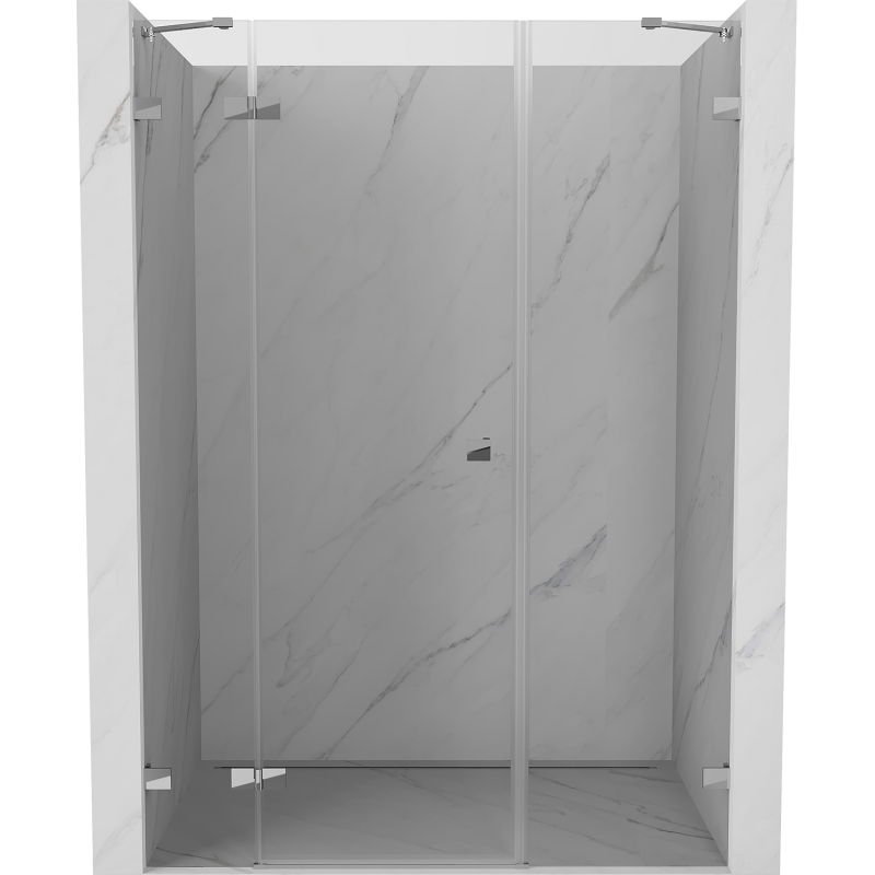 Mexen Lunar drzwi prysznicowe uchylne lewe 150 cm, transparent, chrom - 834S-150-050-01-00-L