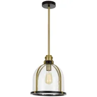 Lampy sufitowe - LAMPA WISZĄCA LOFT CZARNO-MOSIĘŻNA BRANSON - miniaturka - grafika 1