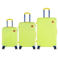 Walizki - Zestaw walizek SEMI LINE T5939-0 Limonkowy - miniaturka - grafika 1