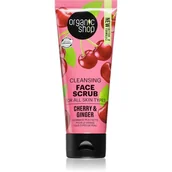 Peelingi i scruby do twarzy - Organic Shop Wiśnia Imbirowa Oczyszczający Scrub Do Twarzy 75ml - miniaturka - grafika 1