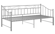 Łóżka - Szare metalowe łózko rozkładane 90x200 cm F7-K88 - miniaturka - grafika 1