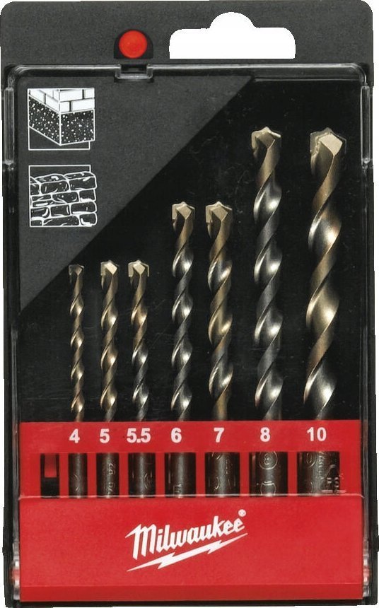 Milwaukee Wiertło ML WIERTŁO DO BETONU KPL.8szt. /3-4-5-6-7-8-9-10mm/
