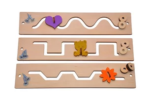 Zestaw małych kolorowych labiryntów do tablicy manipulacyjnej, sensorycznej. - Zabawki interaktywne dla dzieci Zestaw małych kolorowych labiryntów do tablicy manipulacyjnej, sensorycznej. - Zabawki interaktywne dla dzieci - miniaturka - grafika 1