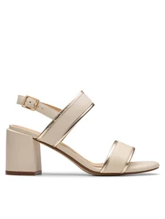 Clarks Sandały Ezoria Sling 26181301 Beżowy - Sandały damskie - miniaturka - grafika 1