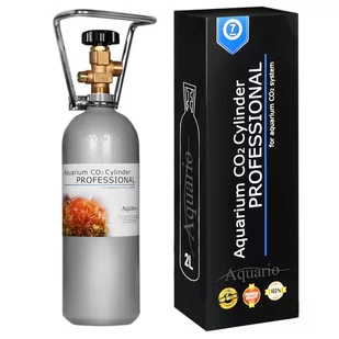 Butla CO2 Aquario BLUE 2l 47cm - nowa z zaworem Butla co2 2l Aquario BLUE - Pozostałe akcesoria do akwarium - miniaturka - grafika 1