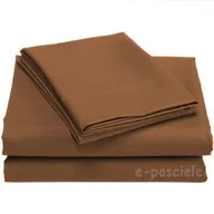 Prześcieradła - Prześcieradło satynowe 160x200 brązowe - miniaturka - grafika 1