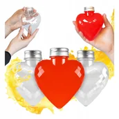 Domowy wyrób alkoholu - 5x Butelki OZDOBNE SERCE 300ml Na Sok Wodę, Trunki Prezent Cukierki BUTELKA - miniaturka - grafika 1