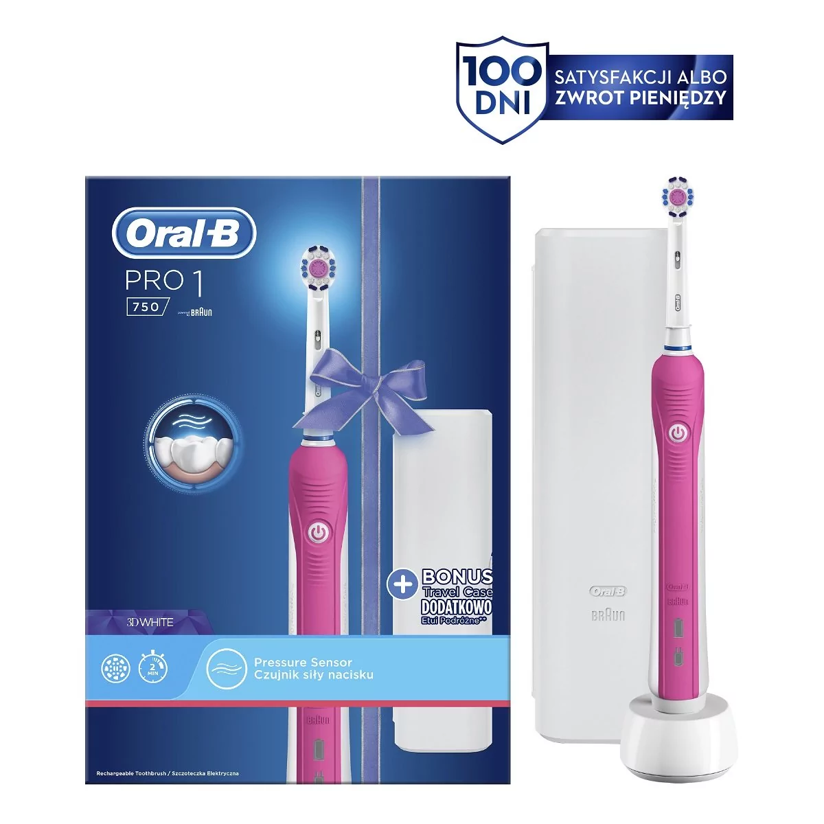 Braun Oral-B Pro 750 3D Różowy