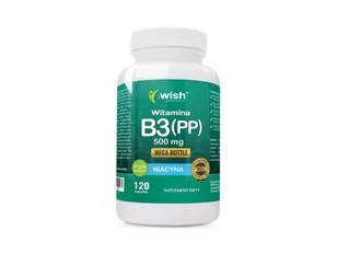 WISH Witamina B3(PP) 500mg 120caps - Witaminy i minerały dla sportowców WISH Witamina B3(PP) 500mg 120caps - Witaminy i minerały dla sportowców - miniaturka - grafika 1