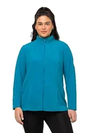 Kurtki damskie - Ulla Popken Damska kurtka polarowa, system modułowy, kurtka wewnętrzna, stójka, bluza dresowa, turkusowy, 50-52 duże rozmiary - miniaturka - grafika 1