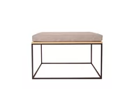 Ławy i stoliki kawowe - Ławka pufa siedzisko Korfu loft czarna - miniaturka - grafika 1