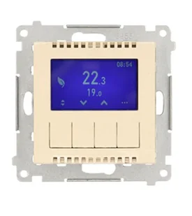 Kontakt Simon Regulator temperatury z wyświetlaczem SIMON 54 kremowy - Inne akcesoria elektryczne - miniaturka - grafika 1