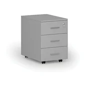 Szafki biurowe - Kontenerek biurowy mobilny PRIMO GRAY, 3 szuflady, szary - miniaturka - grafika 1