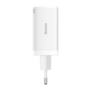 Ładowarki do telefonów - Baseus Ładowarka sieciowa GaN5 Pro 2xUSB-C + USB, 65W biała - miniaturka - grafika 1