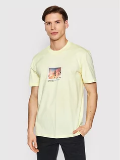 Koszulki męskie - Selected Homme T-Shirt Denton 16083430 Żółty Relaxed Fit - grafika 1