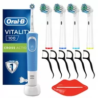 Końcówki do szczoteczek elektrycznych - Oral-B Vitality 100 Niebieska + 4 Końcówki Prec. - miniaturka - grafika 1