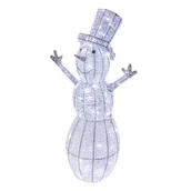 Ozdoby bożonarodzeniowe - Bałwan świąteczny 80 LED 75cm - miniaturka - grafika 1