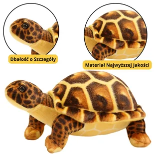 Maskotka Pluszowa Żółw Przytulanka Pluszak Brązowy 25cm LEAN Toys - Maskotki i pluszaki - miniaturka - grafika 1
