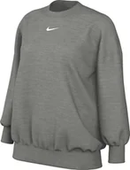 Bluzy damskie - Nike Sportswear Phoenix Bluza damska z polaru oversize z okrągłym dekoltem, Dk Grey Heather/Sail, FZ4270-063, S - miniaturka - grafika 1