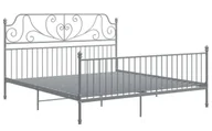 Łóżka - Szare metalowe łóżko dwuosobowe 160x200 cm P9-W32 - miniaturka - grafika 1