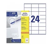 Etykiety do drukarek - Avery Zweckform Etykiety Uniwersalne 70x36 mm Białe 2400 szt. Zweckform 3475 - miniaturka - grafika 1