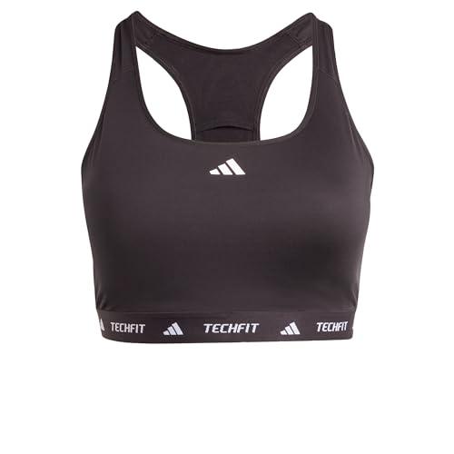 adidas Damski biustonosz PowerReact Techfit (rozmiar plus), XXL (rozmiar plus) czarny