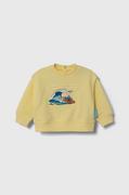Bluzy dla chłopców - Emporio Armani bluza bawełniana niemowlęca x The Smurfs kolor żółty z aplikacją - miniaturka - grafika 1