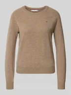 Swetry damskie - Sweter z dzianiny o kroju regular fit z mieszanki wełny i kaszmiru - miniaturka - grafika 1
