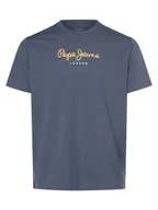 Koszulki męskie - Pepe Jeans Koszulka męska - Eggo N Mężczyźni Bawełna niebieski nadruk, S - miniaturka - grafika 1