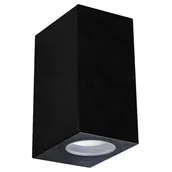 Lampy ogrodowe - Ideus Czarny kinkiet GAMP 04019 prostokątna lampa elewacyjna IP54 04019 - miniaturka - grafika 1