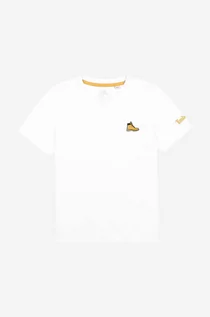 Koszulki dla dziewczynek - Timberland t-shirt bawełniany dziecięcy Short Sleeves Tee-shirt kolor biały gładki - grafika 1