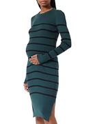 Noppies Maternity damska sukienka Obion z długim rękawem, zielona gables-P982, M