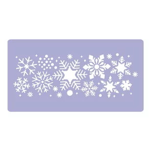 Nakleo szablon wielokrotny do sztucznego śniegu // PAS ŚNIEŻYNEK - Rozmiar M (21x45cm) - Ozdoby bożonarodzeniowe Nakleo szablon wielokrotny do sztucznego śniegu // PAS ŚNIEŻYNEK - Rozmiar M (21x45cm) - Ozdoby bożonarodzeniowe - miniaturka - grafika 2