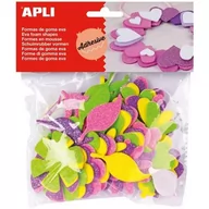 Zabawki kreatywne - Naklejki z brokatem kwiaty 48szt - Apli - miniaturka - grafika 1