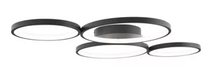Maxlight LAMPA sufitowa VELVET C0200 metalowa OPRAWA pierścienie LED 67W 3000K rings czarne C0200 - Lampy sufitowe - miniaturka - grafika 1