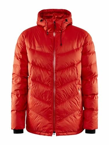 Craft ADV EXPLORE DOWN Jacket męska kurtka puchowa L | Fiesta | regulowany kaptur i wysoki kołnierz | wodoodporna kurtka zimowa dla mężczyzn | wiatroszczelna parka puchowa, męska zimowa