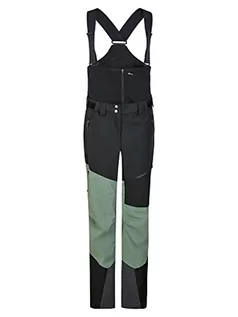 Spodnie narciarskie - Ziener Damskie Tresa-BIB spodnie narciarskie / spodnie freeride | Sympatex, szelki, bez PFC, czarne.Green mud, 44 - grafika 1