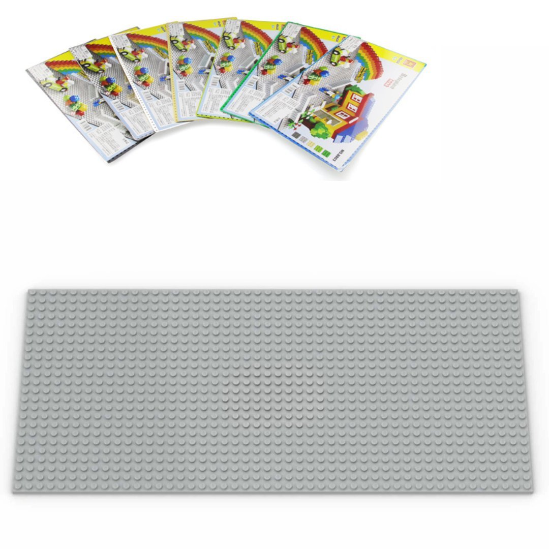 Klocki Wange 8803 Płytka konstrukcyjna - 24x48 wypustek, kolor jasnoszary (Light Grey)