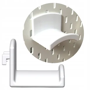 UCHWYT NA SŁUCHAWKI DO TABLICY IKEA SKADIS PERFOROWANEJ WIESZAK BIAŁY - Meble modułowe i akcesoria - miniaturka - grafika 1