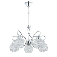 Lampy sufitowe - Żyrandol kryształowy wiszący Crystal I 5xE27 - miniaturka - grafika 1