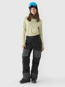 Spodnie narciarskie - 4F Spodnie snowboardowe membrana 10000 damskie - czarne S - miniaturka - grafika 1