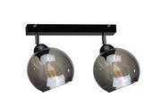 Lampy sufitowe - KET Loftowa LAMPA wisząca KET1245 skandynawska OPRAWA szklany ZWIS kaskada czarna złota KET1245 - miniaturka - grafika 1
