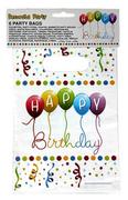 Opakowania i torebki na prezenty - Torebki foliowe urodzinowe Happy Birthday 6 szt. - miniaturka - grafika 1